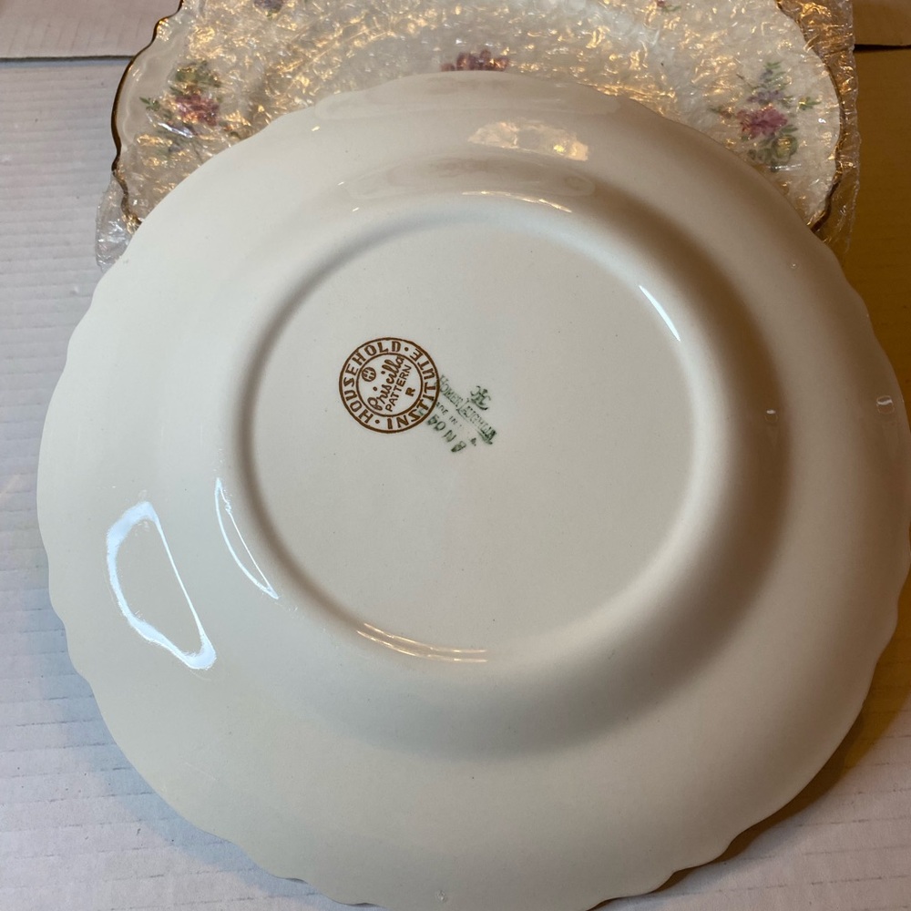 Set Of 7 VTG Homer Laughlin Household Institute Priscilla Pattern Dunner Plates - Picture 5 of 5